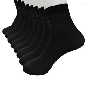 Men's Socks Elastic Stockings Silky Ultra-thin Men Silk Short 4 Pairs