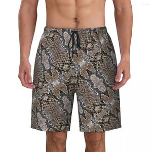 Men's Shorts Snakeskin Board Summer Greys And Silvers Sportswear Short Pants Males Quick Drying Vintage Plus Size Swim Trunks