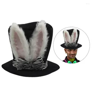 Boinas Dia de Páscoa Flat Top Hat Bowknot Party Props Headwear