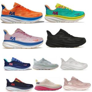 Clifton 9 Running Shoes For Men Women ONE ONE Harbor Mist Bellwether Blue White Peach Whip suede 2024 Man Woman Fashion Trainer Sneakers Size 5.5 - 12