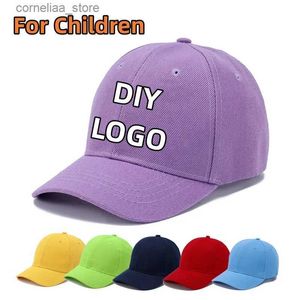 Ballkappen Kinder Baby Benutzerdefinierte Baseballmütze Kinder Junge Mädchen Stickerei Sonnenhut Einfacher Druck Trucker Snapback Caps Gorros StudentY240315