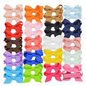 2.2 inç çocuklar mini bowknot 40pcs katı saç yaylı kurdele kapalı saç tokaları butik saç kekleri küçük kızlar saç aksesuarları