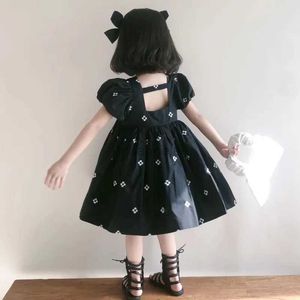 Abiti da ragazza New Summer Flower Lolita Kids Girls Daily Midi Dress Abiti per bambini per adolescenti Party Princess Sundress 240315