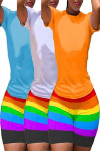 Artı Boyut 2xl Yaz Kıyafetleri Kadınlar Jogging Takım Takipleri Kısa Kollu Tişörtler Mektuplar İki Parça Set Sports Giyim Gündelik W1710388