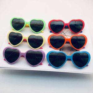 2023 New Children's Love Cute Boys and Girls UV Resistant Glasses Graduation Photo Props Sunglasses