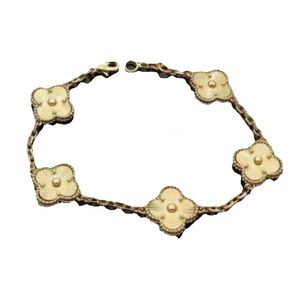 Designer link chain pulseira de quatro folhas cleef clover moda feminina pulseiras de ouro jóias u6 16xw9 14