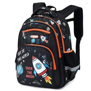 Mochila estudantes elementares mochila espaço dos desenhos animados meninos escola grande capacidade leve sacos impermeáveis menina