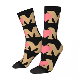 Herrstrumpor Funny Crazy Sock for Men Kawaii Hip Hop Harajuku Milk och Mocha Bubu Dudu Happy Quality Pattern Printed Boys Crew