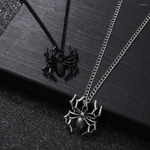 Pendant Necklaces Punk Spider Necklace For Women Men Vintage Simulated Insect Charm Street Style Choker DIY Jewelry Party Gifts 2024