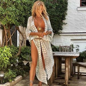 Party Dresses Super Chic Snake Print Chiffon Dress for Women V-ringning Summer Holiday Boho Woman Tunic Beach Cover-up