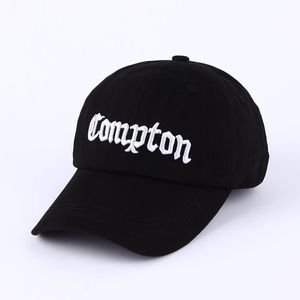 Boné de beisebol Compton masculino feminino snapback hip hop chapéu preto branco casquette J12252743