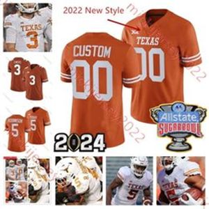 2024 Troy Omeire Jersey Hamilton McMartin Quinn Merritt Tarique Milton Thatcher Milton Maalik Murphy Colin Page Camisas de futebol costuradas personalizadas do Texas