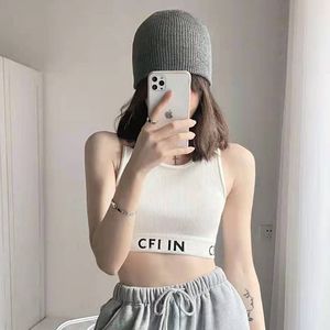 Designer Womens Tank Tops T Shirts Summer Shirt Women Tees Crop Top Camis Embroidery Sexy Off Shoulder Black luxury Camisole Casual Sleeveless Backless Top TShirts