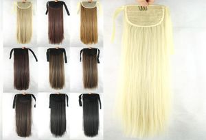 55cm Long Synthetic Clip in Ponytail 10 Colors Simulation Human Hair ponytails perruques de cheveux humains Pelucas MW0559788962