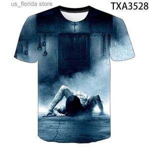 Męskie koszulki Summer 3D Print Horror T-shirt mężczyzn Mężczyźni Kobiety Krótki slev T Shirt Terror TS Fashion Harajuku Cool Strtwear Tops Ubrania Y240321