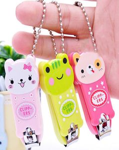 Cartoon Baby Nail Clipper Śliczne dzieci039s Care Paznokcie nożyczki na nożyczki dla niemowląt zwierząt paznokcie przyciski krawędzi z kluczowym łańcuchem1807962