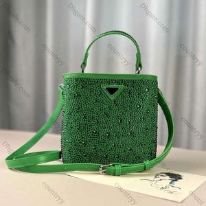 2024 Inlaid Mini Bucket Bag Womens Advanced Sense Hot Diamond Shoulder Crossbody Handbag Stores Are Clearance