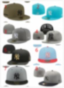 2024 Meistverkaufte 36 Farben Classic Team Navy Blue Color On Field Baseball Fitted Hats Street Hip Hop Sport York Full Closed Design NNYY Caps H5-3.15