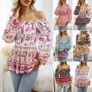 Women's T Shirts Autumn Fashion Boho T-Shirt Bohemian Clothes Female Tops