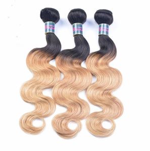 OC922 Old Cobbler Gradient Color T1b 27 Brasiliansk verklig peruk Body Wave Hair Curtain Wig Long Curly Hair 97560535773441