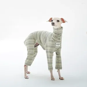 ملابس الكلاب أربعة مواسم مخططة للحيوانات الأليفة بوتون صغيرة ومتوسطة Whybit Greyhound Dogs Excessories Ropa Para Perro