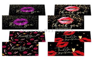Greeting Cards 50pcs Thank You Card 59cm Creative Red Lips For Supporting My Small Business WeddingFestivalDIY Gift Decor8395153