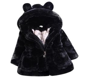 Freddo inverno neonate vestiti pelliccia sintetica cappotto infantile orecchie di coniglio caldo bambini giacca natale tuta tuta sportiva enfant bambini3096781