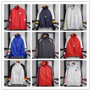 2023 2024 Futbol Ceketleri Trailtsits Hoodie Sport Windinger Koşuyor Moda Çok Renkli Dış Giyim Futbolu Eğitim Takım Uygun Ceket