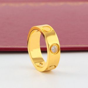 Klassischer Nagelring für Damen und Herren, Bandringe, Silber, Rose, Designer-Schmuck, Mode, Freundschaft, Paare, Edelstahl, 18 Karat vergoldet, Unisex, Größe 6, 7, 8, 9, 10, Gold-Liebesring