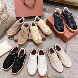 Luxury Designer Athletic Trainer Sport Sneakers round Toe genuine leather High Edition Casual shoe lace-up women men shoes factory footwear