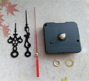 Whole 50PCS Sweep Quartz Clock Movement Kit Spindle Mechanism Shaft 12MM with Metal Black Clock Hands5174095