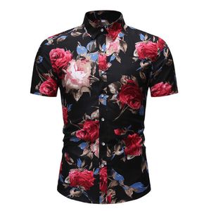 Novo verão masculino design e cor camisa de manga curta tendência da moda jovem camisa casual