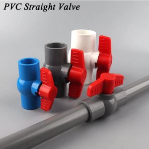 Connectors 10Pcs 20 25 32 40 50mm PVC Pipe Socket Valve Connector Agricultural irrigation Tube Straight Ball Valve Garden Water Pipe Joints