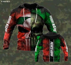 Men039s Hoodies Sweatshirts MEXIKANISCHE ARMEE SCHÄDEL Farbverlauf Flagge 3D Druck Zipper Hoodie Mann Weibliche Pullover Sweatshirt Hood7956802