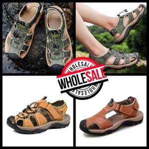 Quality Leather Men Shoes Summer New Large Size Men's Sandals Men Sandals Fashion Sandals Slippers Gai Eur 38-48