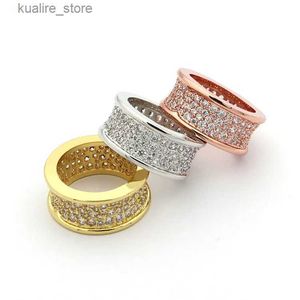 Cluster Rings Wholesale Factory Price Luxury Full Diamonds Ring för män och kvinnor L240315