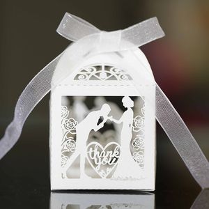 White Pink Bride And Groom Candy Boxes Wedding Decoration Guest Favor Cookie Chocolate Gift Box Mariage Souvenirs Party Supplies