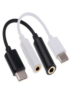 USB-typ C till 3,5 mm O-adapterkablar hörlurar hörlurar Jack Kvinnlig typ-C-konvertor AUX-kabel för Samsung S6 S7 S9 Mobiltelefon2290729