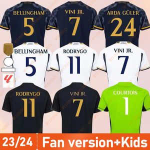23/24 Bellingham Vini Jr Soccer Jerseys Mbappe Tchouameni 2023 2024 Football Shirt Real Madrids Camaveringa Rodrygo Modrric Camisetas Men Kids Kit Fan Version