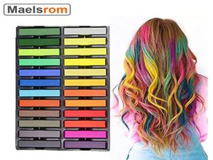 Cores de cabelo temporárias 24 giz conjunto de lápis para crianças e animais de estimação cão lavável tintura não tóxica arte diy ferramentas de estilo party290r1113447