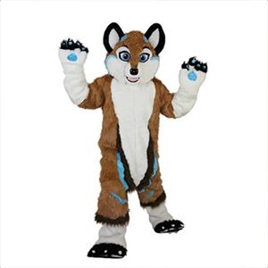 Halloween Brown Fox Dog Husky Mascot Costume Fancy Dress Carnival Cartoon Theme Fancy Dress for Men Women Festival Dress