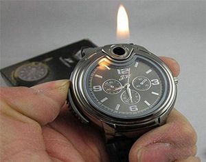 Luxus-Feuerzeuguhr, Neuheit, taktische Uhr für Herren und Damen, Quarzwerk, befüllbar mit Multifunktions-Metallwa7608125