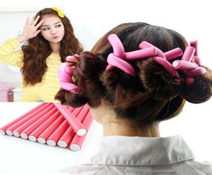 42pcsset 7スタイルヘアカーラーローラースパイラルフォームベンディヘアカーリングフレキシロッドドロップ6831352