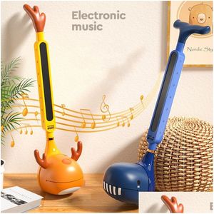 Trommeln Percussion Otamatone Japanisches elektronisches Musikinstrument Tragbarer Synthesizer Lustige magische Geräusche Spielzeug Kreatives Geschenk für Kinder Othvi