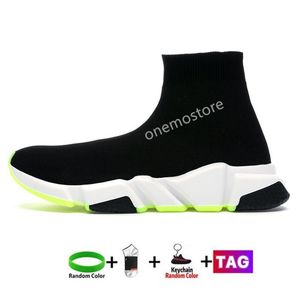 Designer speed 1.0 2.0 sock shoes men women Graffiti White Black Red Beige Pink Clear Sole Lace-up Neon Yellow socks speeds runner trainers sdfb465734