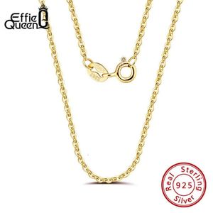 Effie Queen Collana con catena portacavi in argento 925 italiano Collana multicolore da 45 cm per pendente Donna Uomo Gioielli Regalo Intero Sc06-g318h