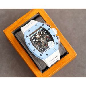 남성 남성용 슈퍼 클론 자동 시계 슈퍼 클론 AAAA 기계식 시계 디자이너 Richa Miles Wristwatches RM1103 크로노 그래프 NTPT 카본 섬유 케이스 HI Z44I