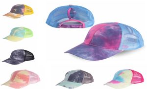 Cappelli da baseball con coda di cavallo in maglia estiva Cappelli con snapback tie dye per cappello sportivo all'aperto IIA1248879698