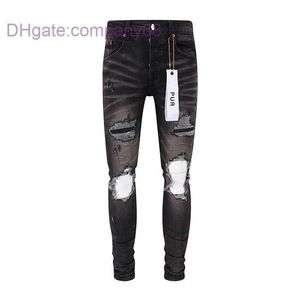 Дизайнерские мужские джинсы Модный бренд Фиолетовые джинсы для мужчин Модные новые антивозрастные облегающие повседневные облегающие джинсы