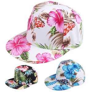 Flower Snapback Hat Cap Floral Print Baseball Cap 3 Colors 2386